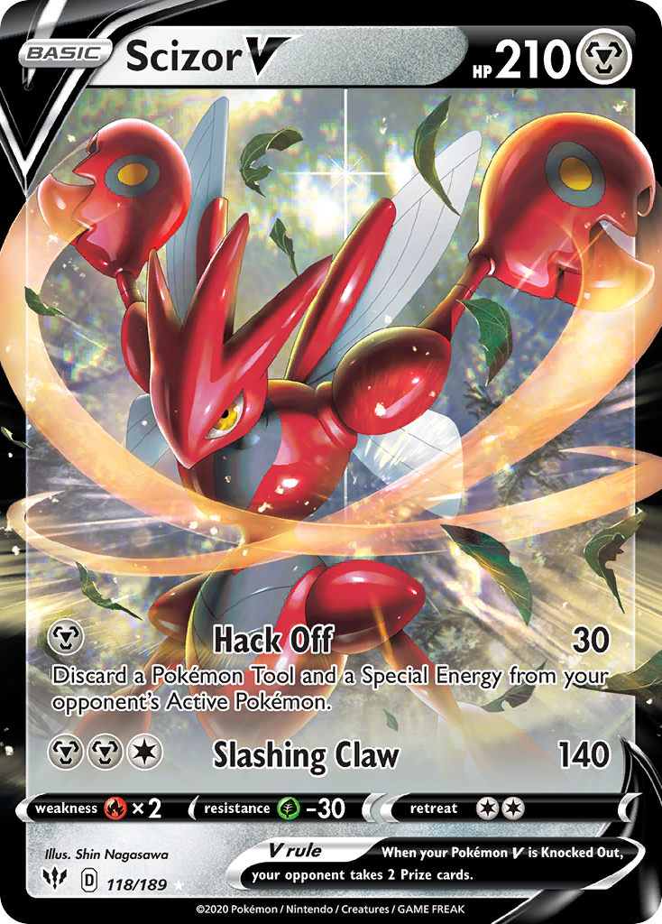 118/189 [DAA] Scizor V - Rare Holo V