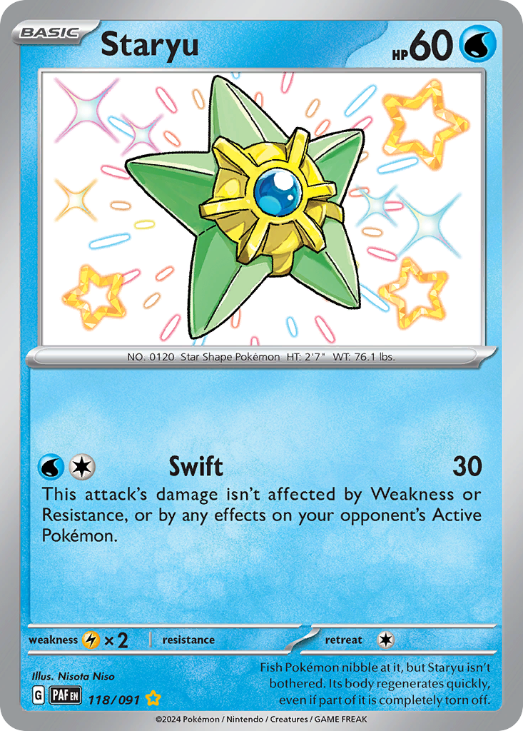 118/91 [SV4PT5] Staryu - Shiny Rare