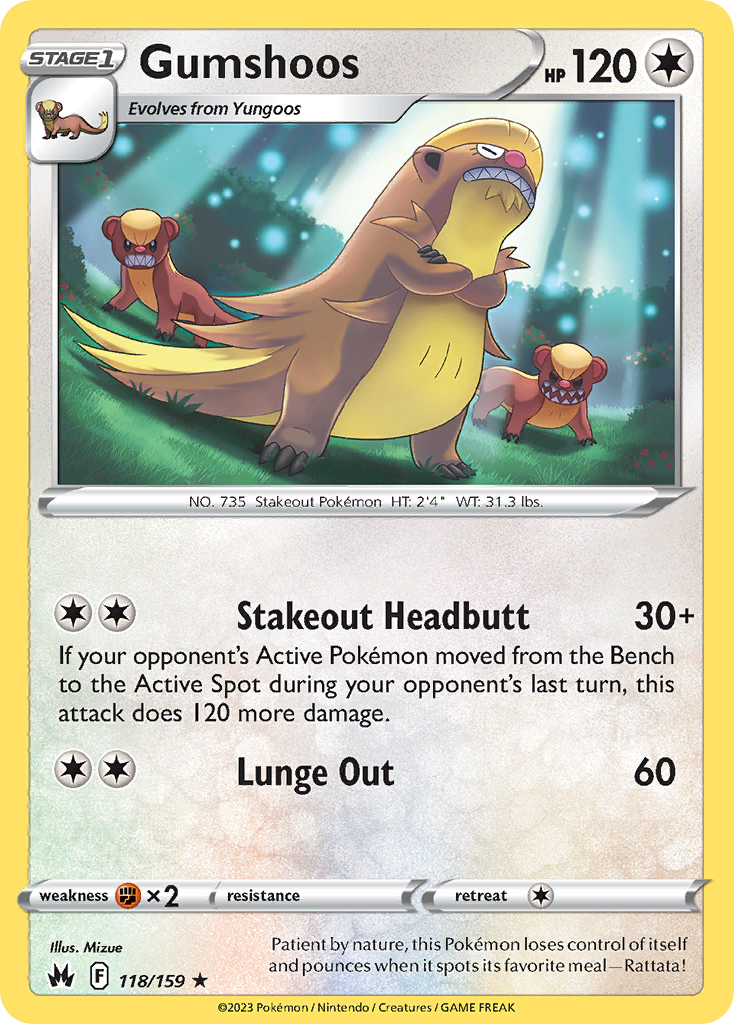 118/159 [CRZ] Gumshoos - Rare