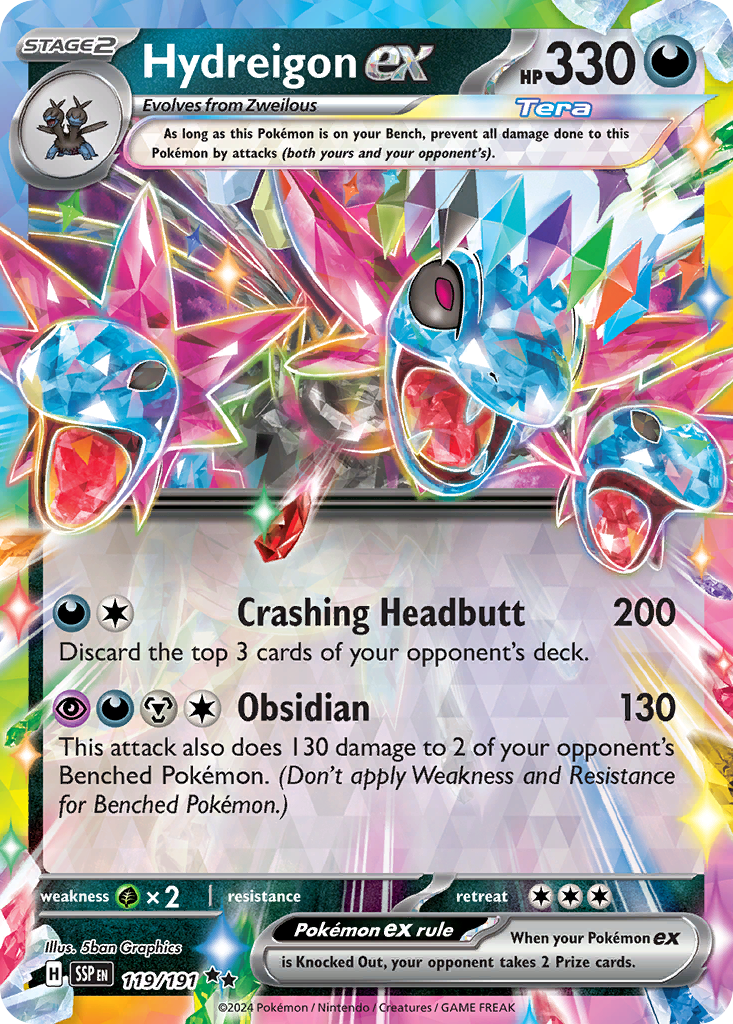 119/191 [SSP] Hydreigon ex - Double Rare