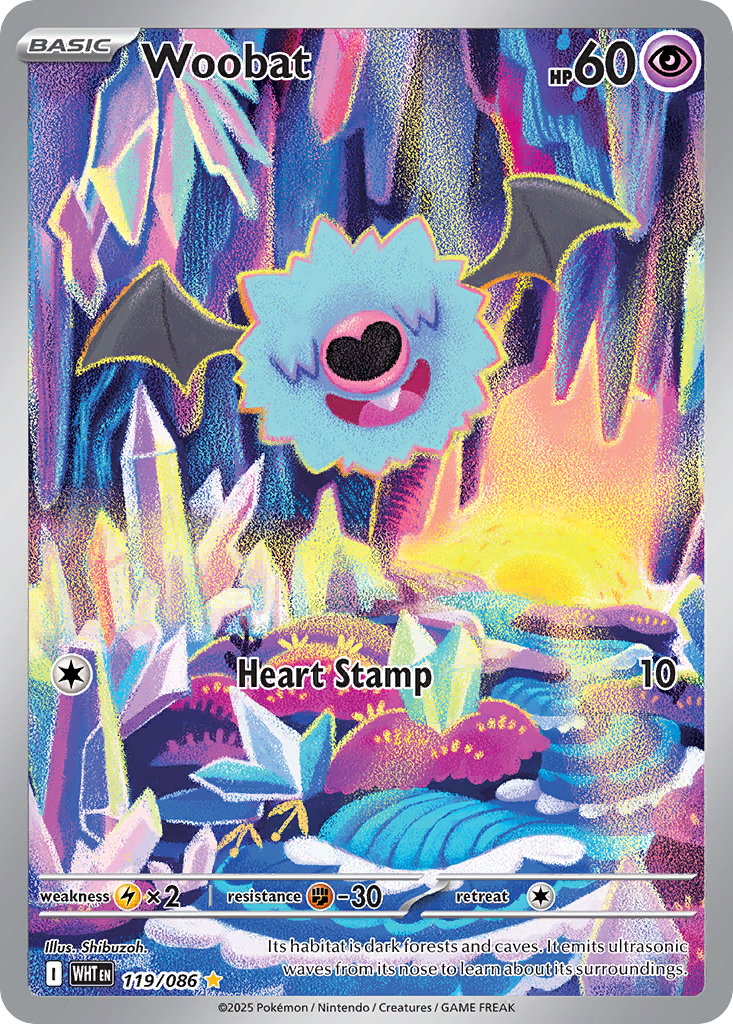 119/86 [WHT] Woobat - Illustration Rare