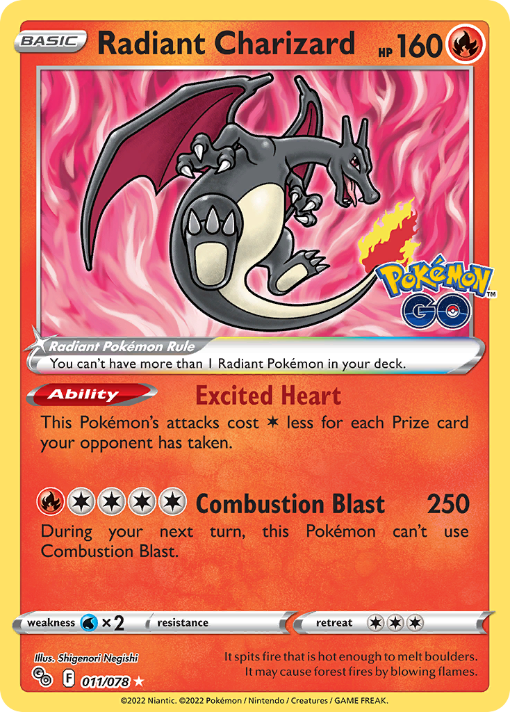 11/78 [PGO] Radiant Charizard - Radiant Rare