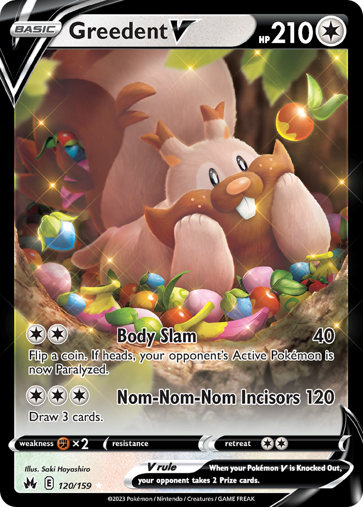 120/159 [CRZ] Greedent V - Rare Holo V
