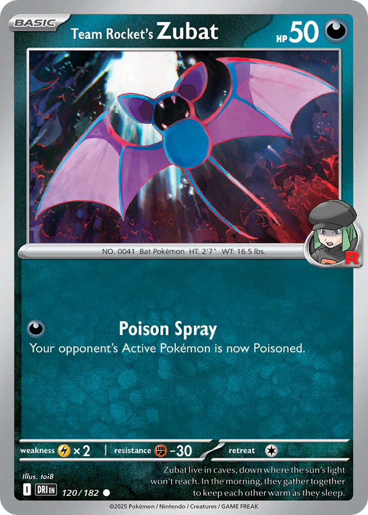 120/182 [DRI] Team Rocket's Zubat - Common