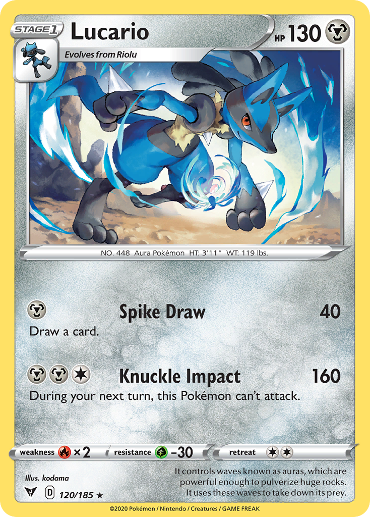 120/185 [VIV] Lucario - Rare