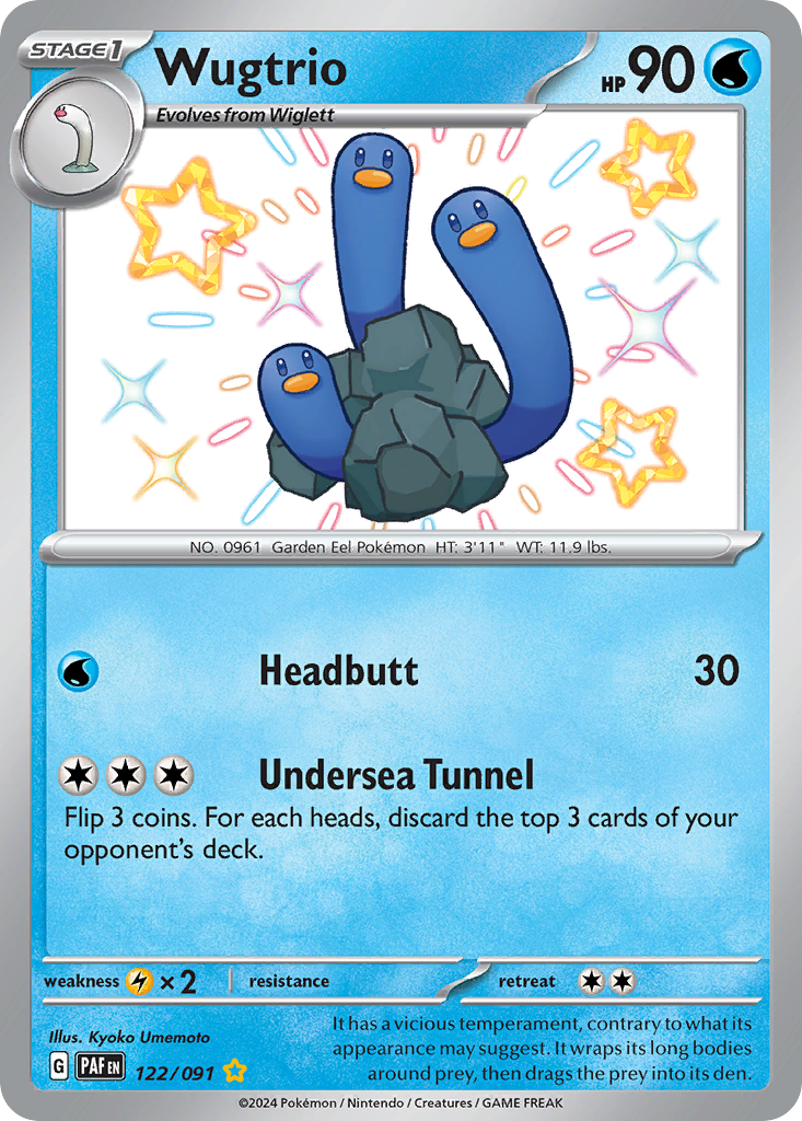122/91 [SV4PT5] Wugtrio - Shiny Rare