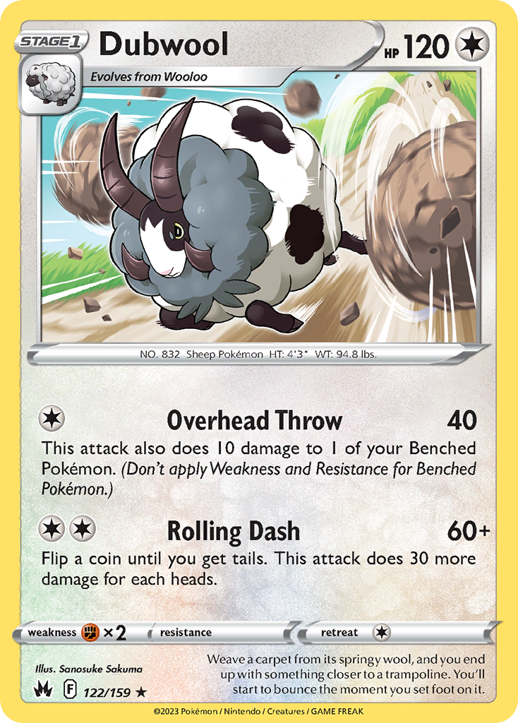 122/159 [CRZ] Dubwool - Rare