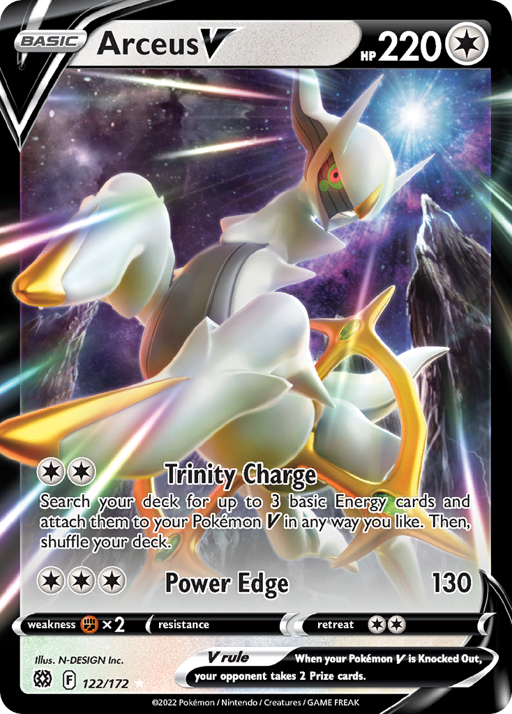 122/172 [BRS] Arceus V - Rare Holo V