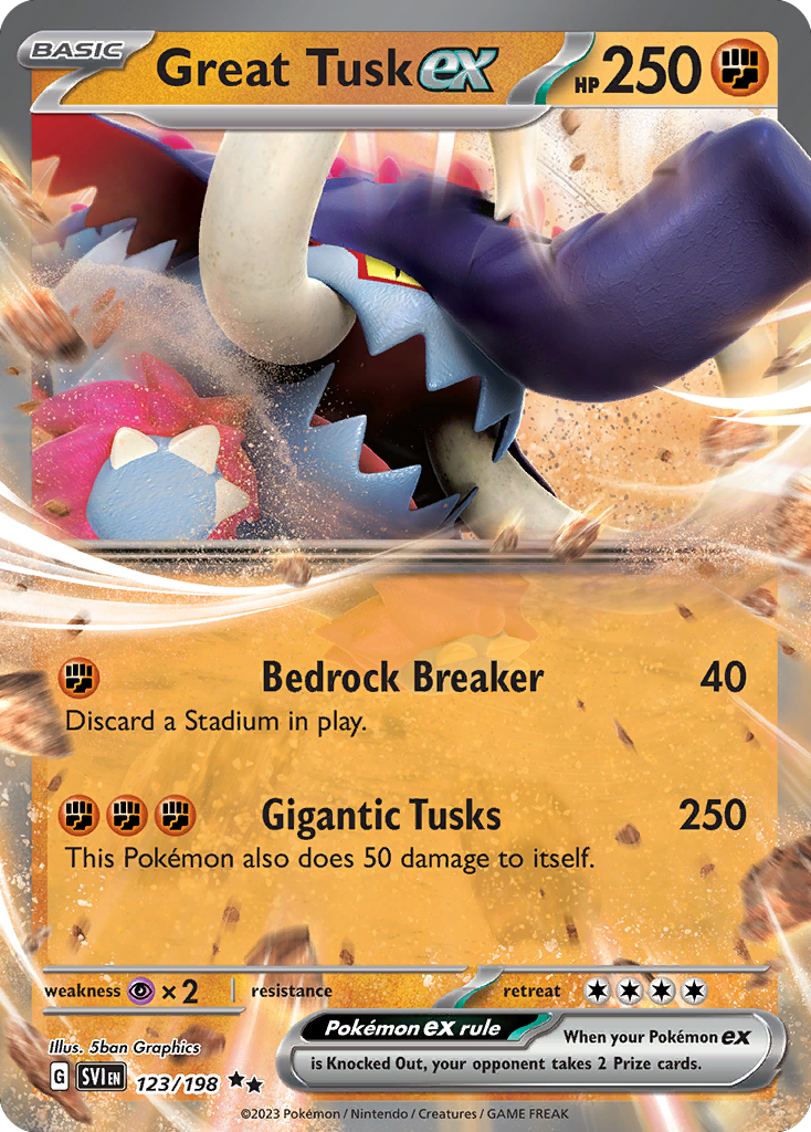 123/198 [SV1] Great Tusk ex - Double Rare
