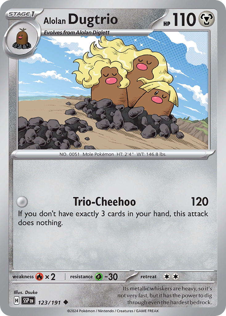 123/191 [SSP] Alolan Dugtrio - Uncommon