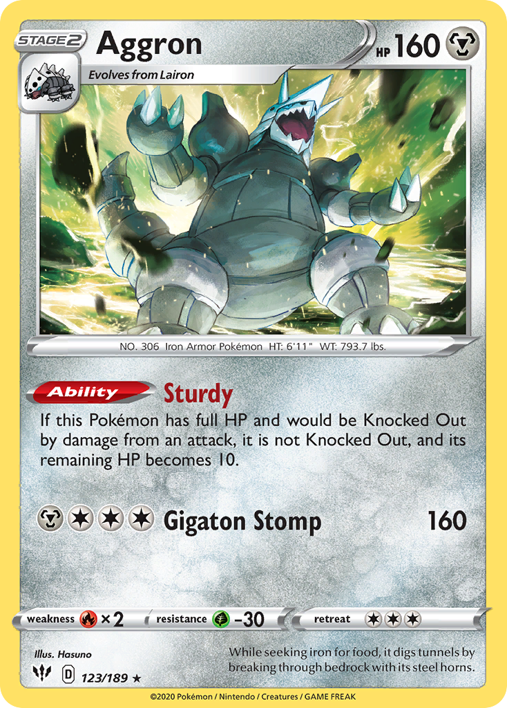 123/189 [DAA] Aggron - Rare Holo