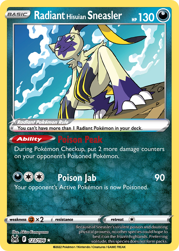 123/196 [LOR] Radiant Hisuian Sneasler - Radiant Rare