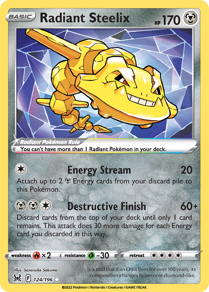 124/196 [LOR] Radiant Steelix - Radiant Rare