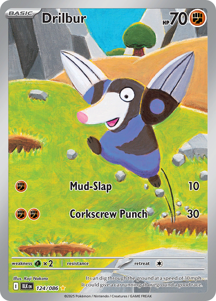 124/86 [BLK] Drilbur - Illustration Rare