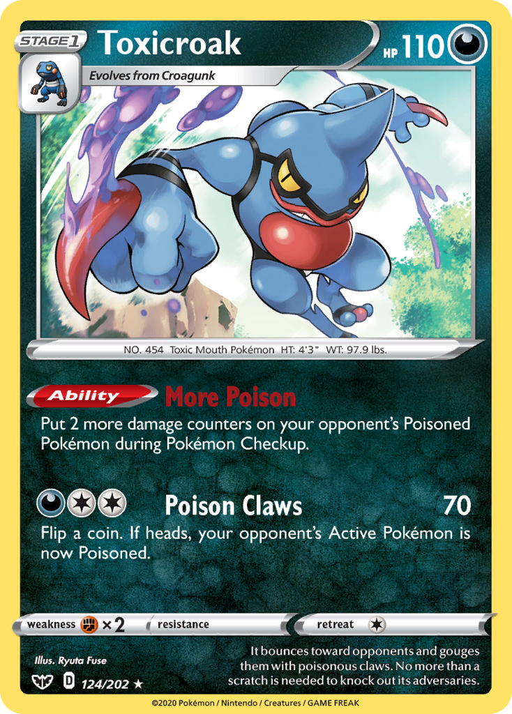 124/202 [SSH] Toxicroak - Rare Holo