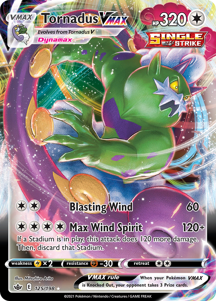 125/198 [CRE] Tornadus VMAX - Rare Holo VMAX