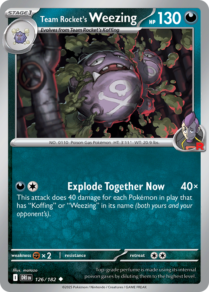 126/182 [DRI] Team Rocket's Weezing - Uncommon