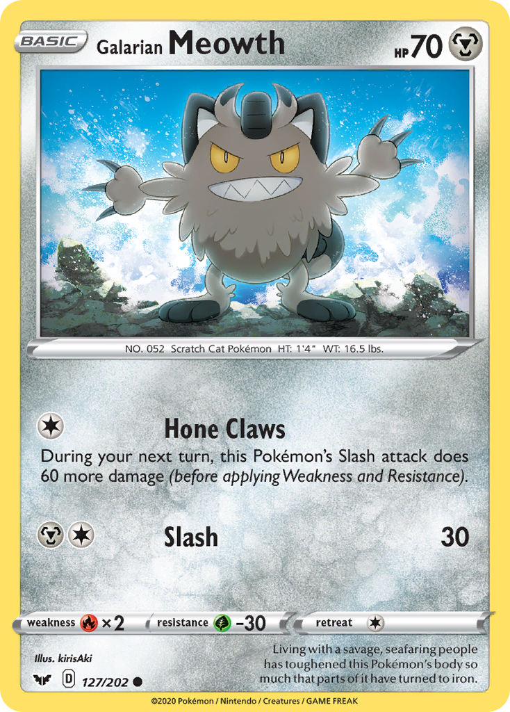 127/202 [SSH] Galarian Meowth - Common