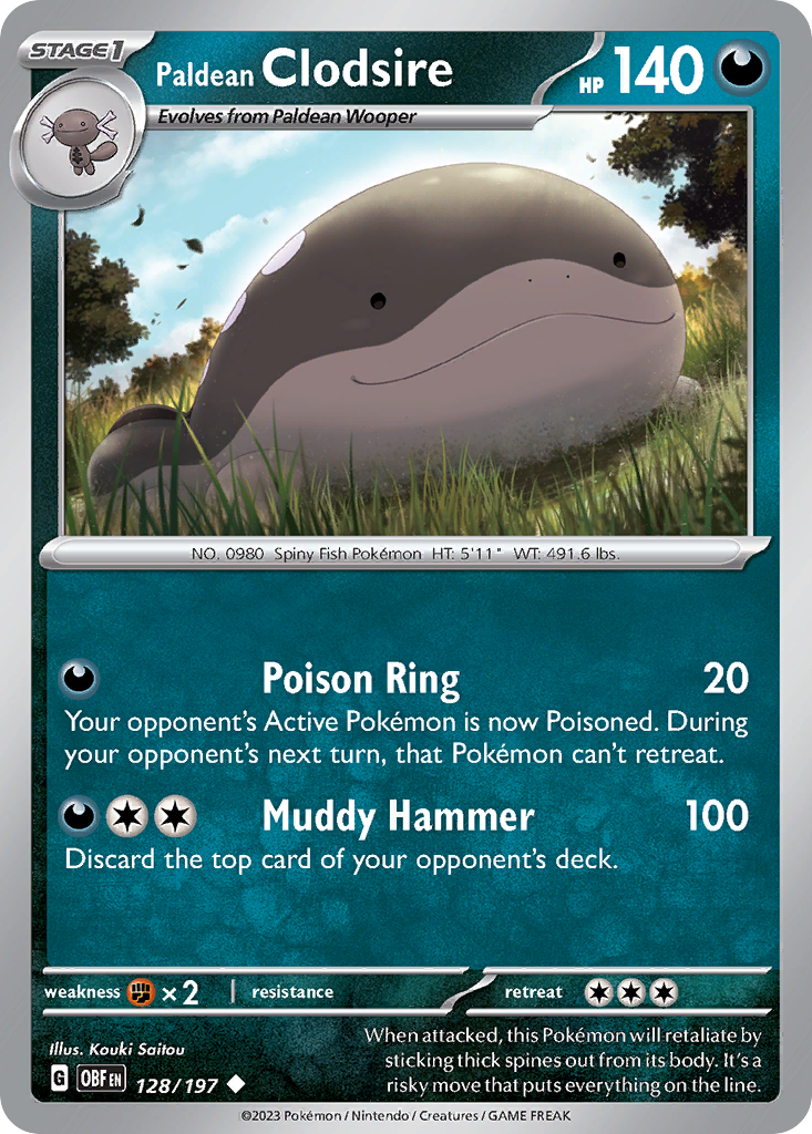 128/197 [SV3] Paldean Clodsire - Uncommon