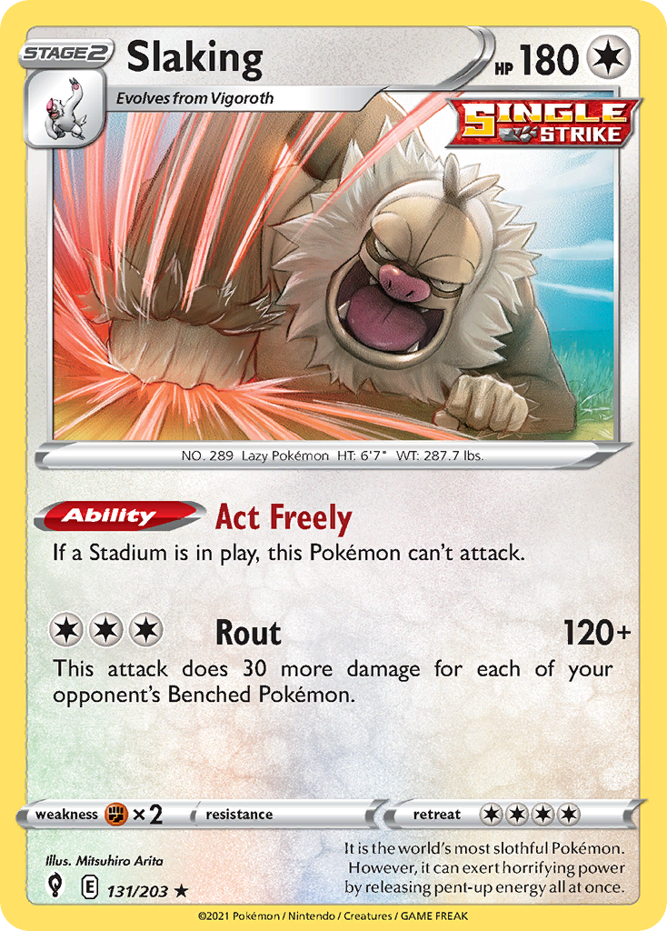 131/203 [EVS] Slaking - Rare Holo