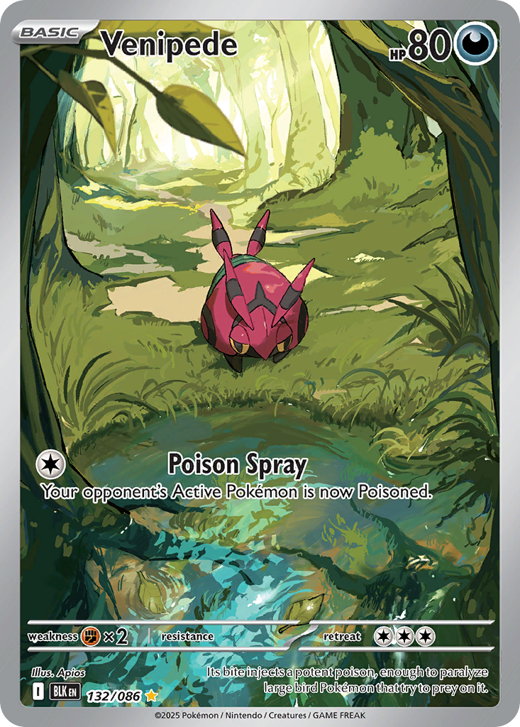 132/86 [BLK] Venipede - Illustration Rare