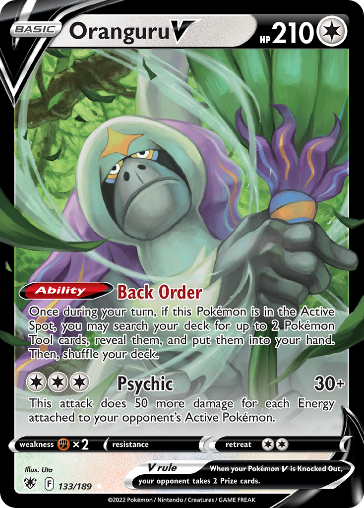 133/189 [ASR] Oranguru V - Rare Holo V