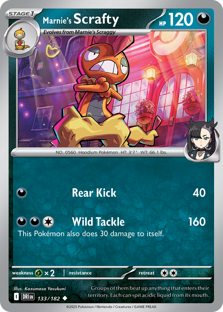 133/182 [DRI] Marnie's Scrafty - Uncommon
