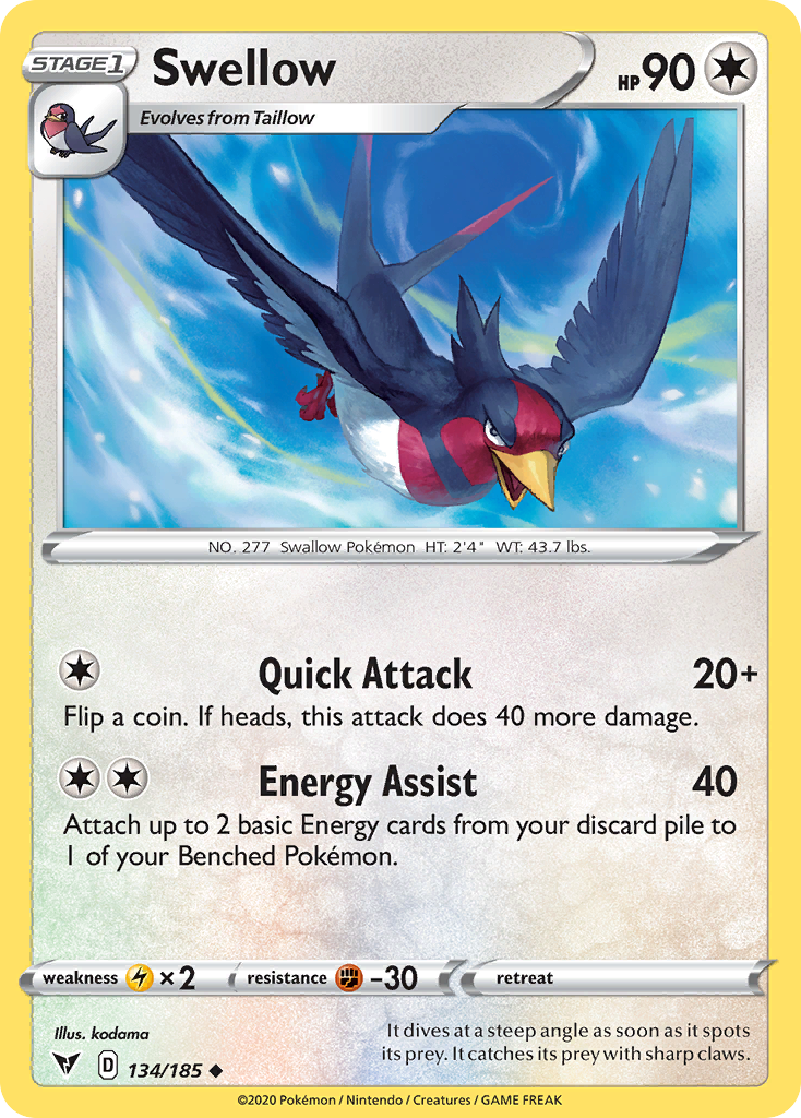 134/185 [VIV] Swellow - Uncommon
