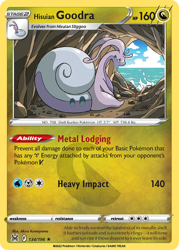 134/196 [LOR] Hisuian Goodra - Rare Holo