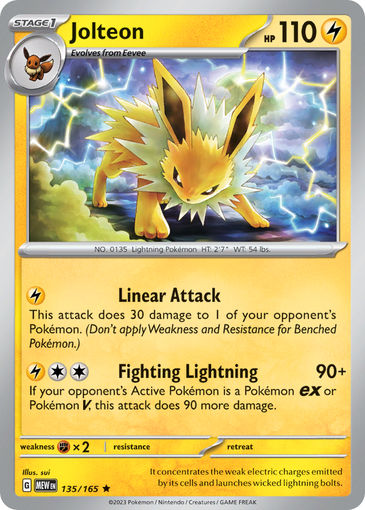 135/165 [SV3PT5] Jolteon - Rare
