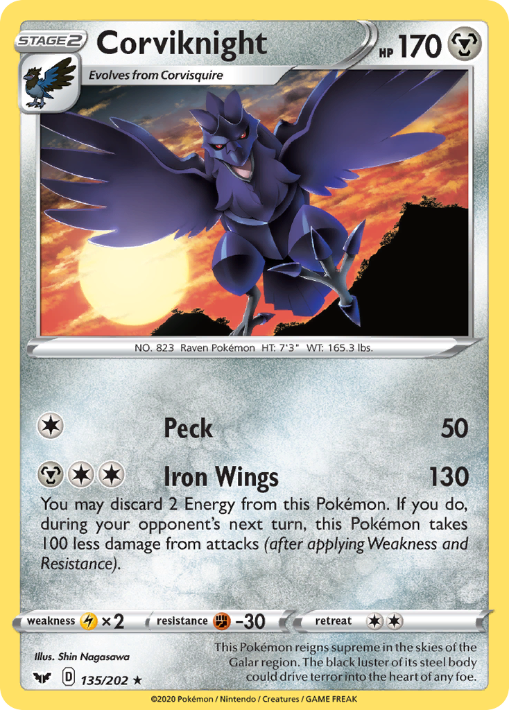 135/202 [SSH] Corviknight - Rare