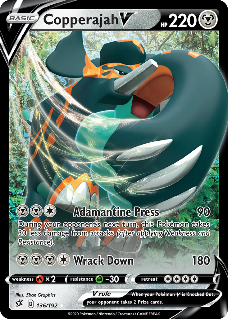 136/192 [RCL] Copperajah V - Rare Holo V