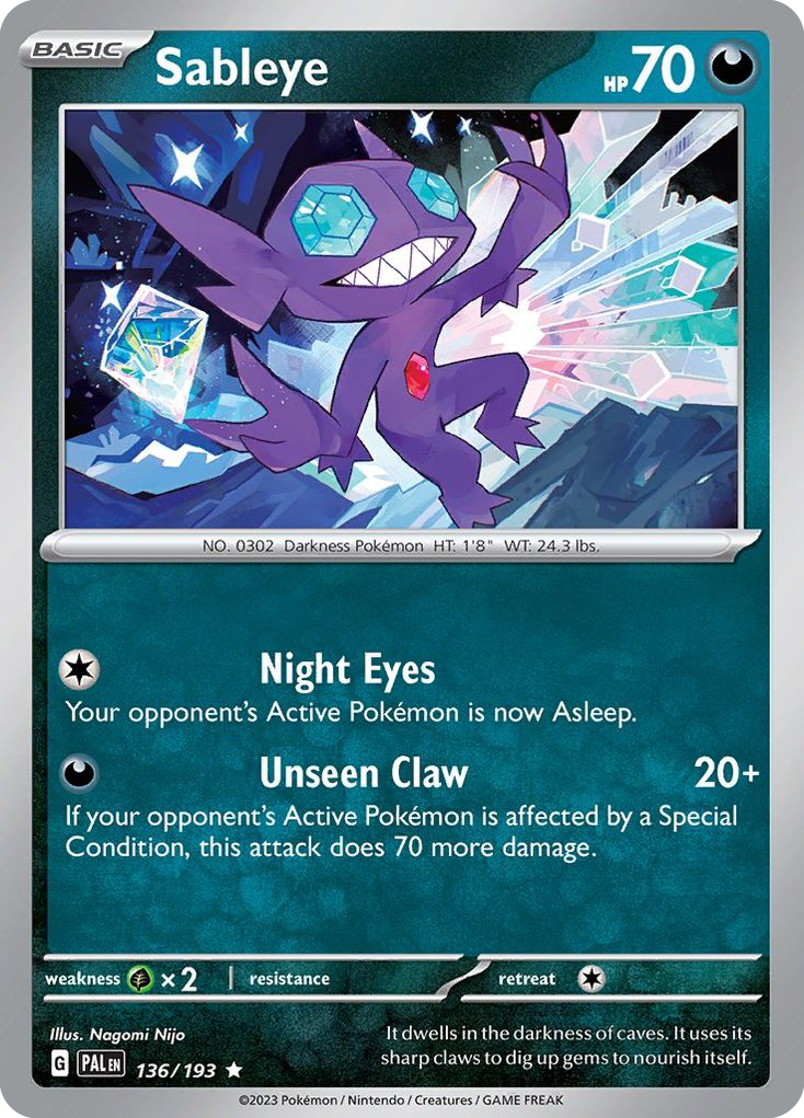 136/193 [SV2] Sableye - Rare