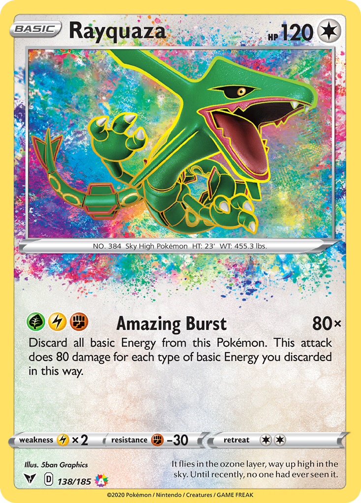 138/185 [VIV] Rayquaza - Amazing Rare