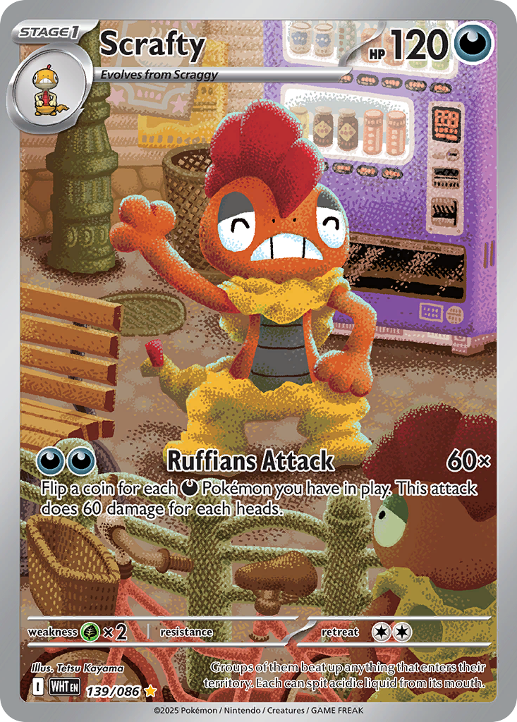 139/86 [WHT] Scrafty - Illustration Rare