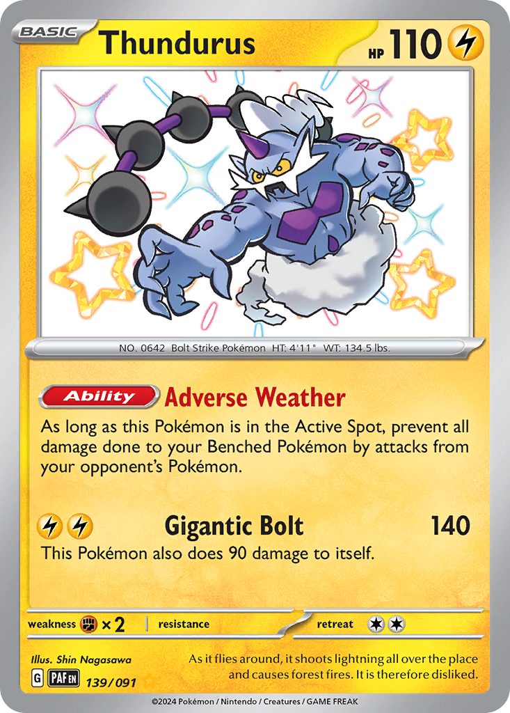 139/91 [SV4PT5] Thundurus - Shiny Rare