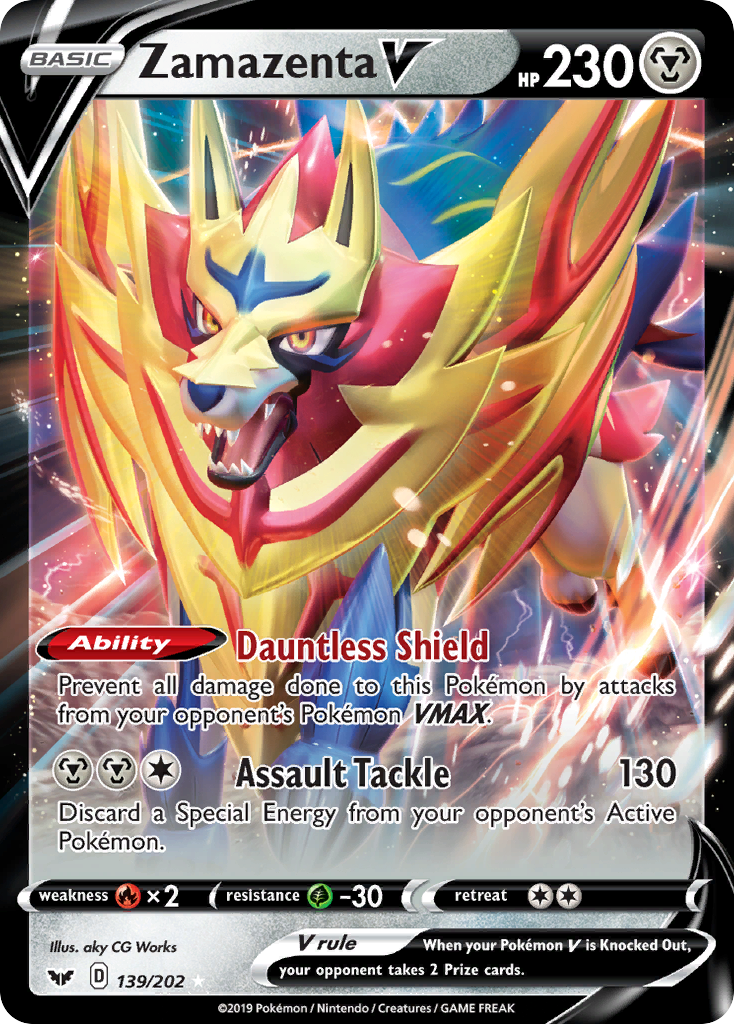 139/202 [SSH] Zamazenta V - Rare Holo V
