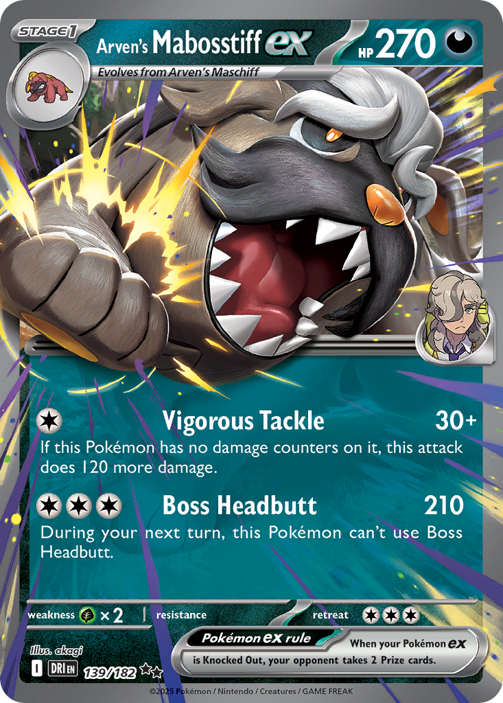 139/182 [DRI] Arven's Mabosstiff ex - Double Rare