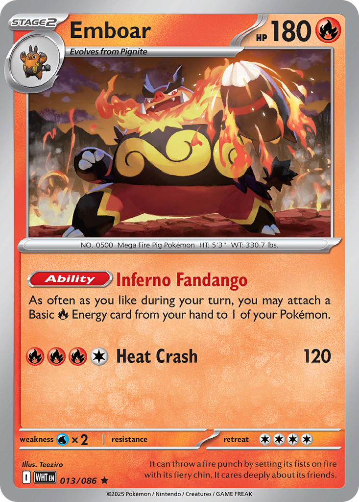 13/86 [WHT] Emboar - Rare