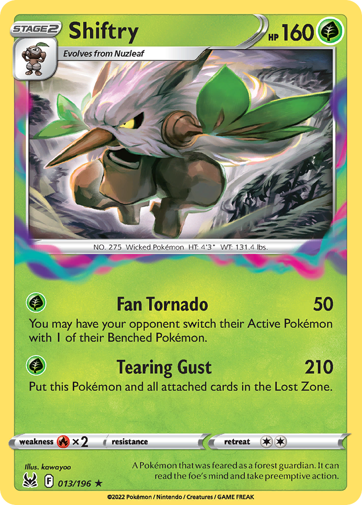 13/196 [LOR] Shiftry - Rare Holo
