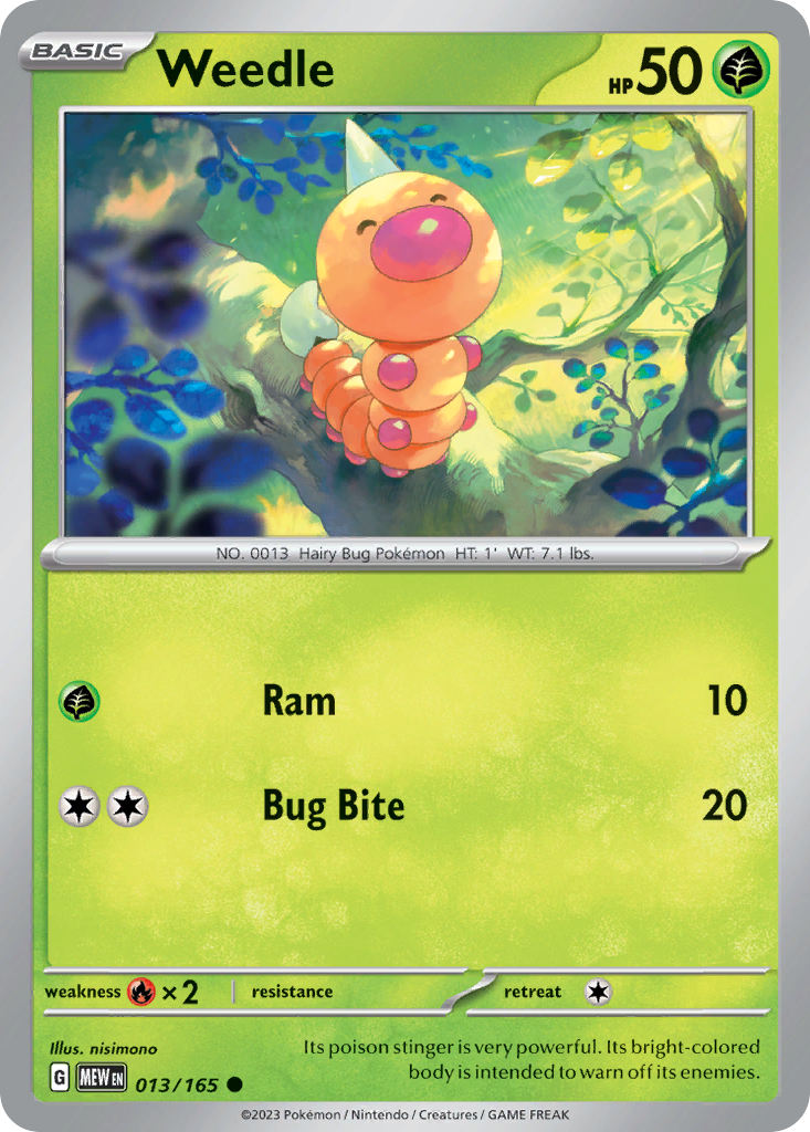 13/165 [SV3PT5] Weedle - Common
