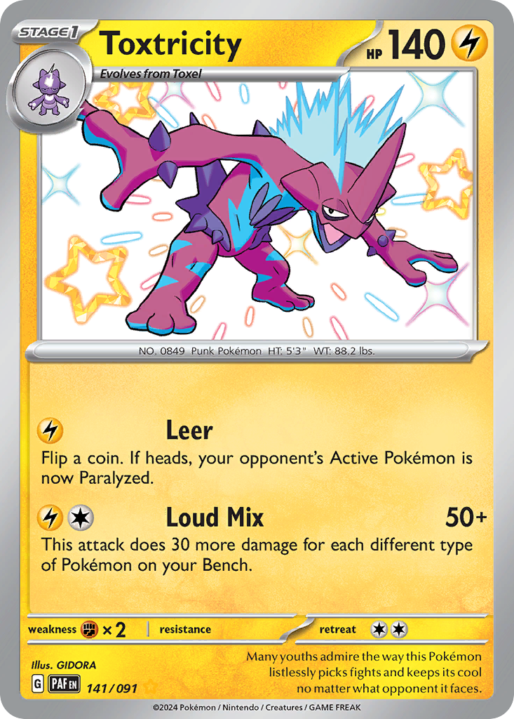 141/91 [SV4PT5] Toxtricity - Shiny Rare
