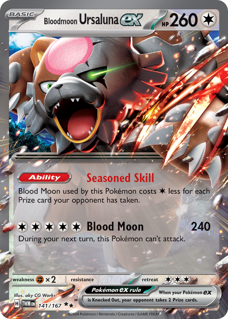 141/167 [TWM] Bloodmoon Ursaluna ex - Double Rare