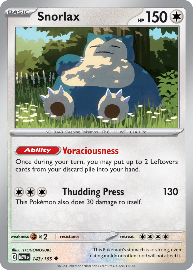 143/165 [SV3PT5] Snorlax - Uncommon