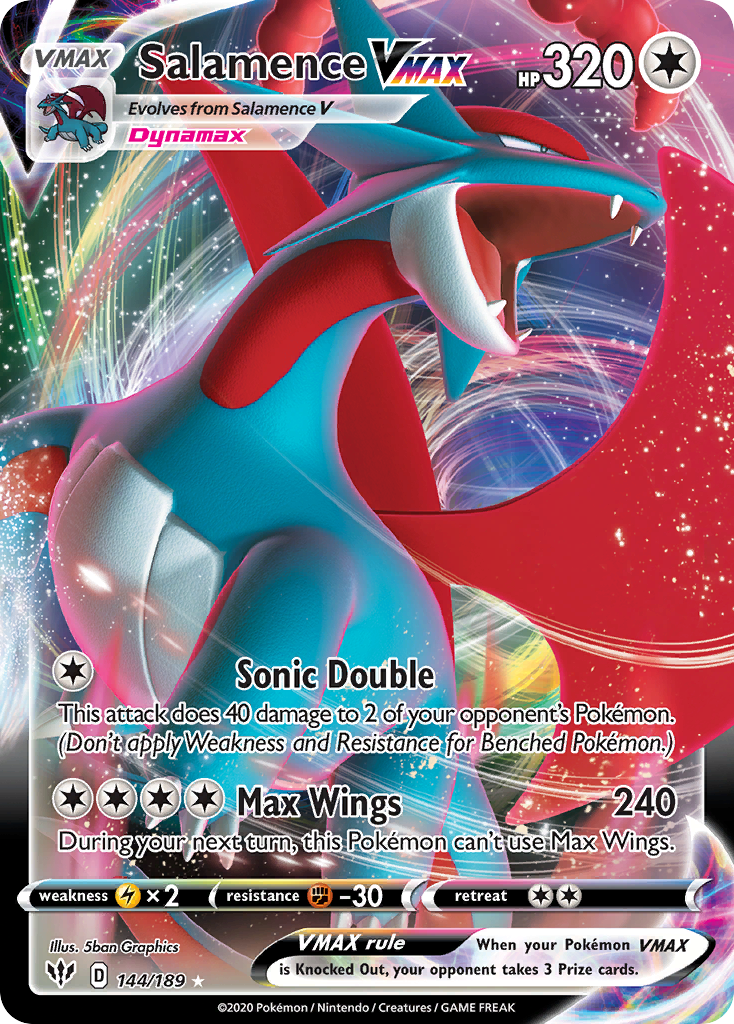 144/189 [DAA] Salamence VMAX - Rare Holo VMAX