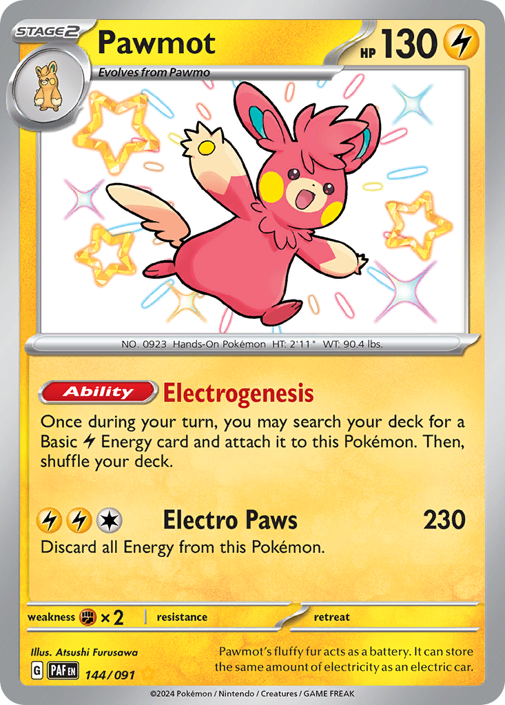 144/91 [SV4PT5] Pawmot - Shiny Rare