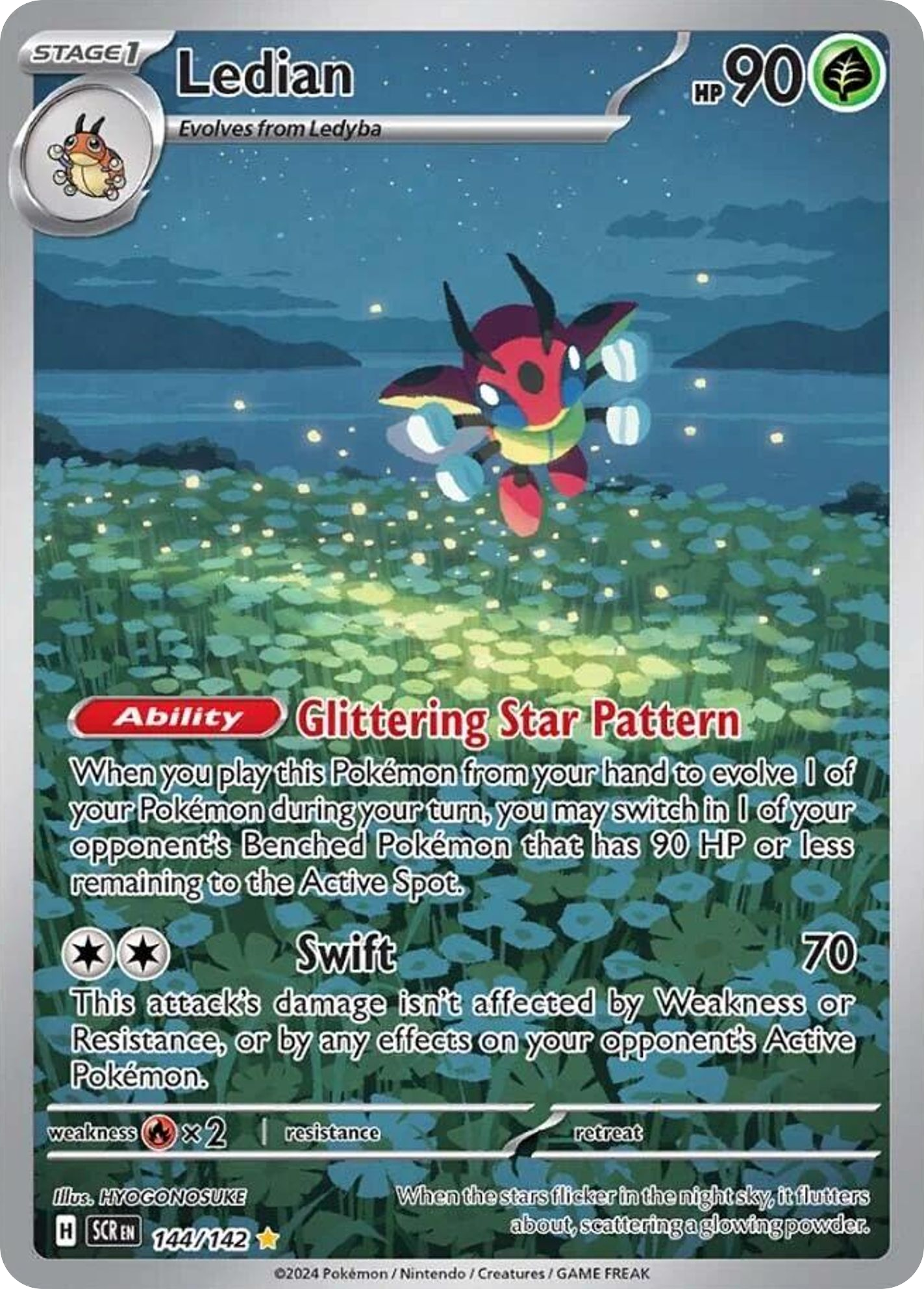 144/142 [SCR] Ledian - Illustration Rare