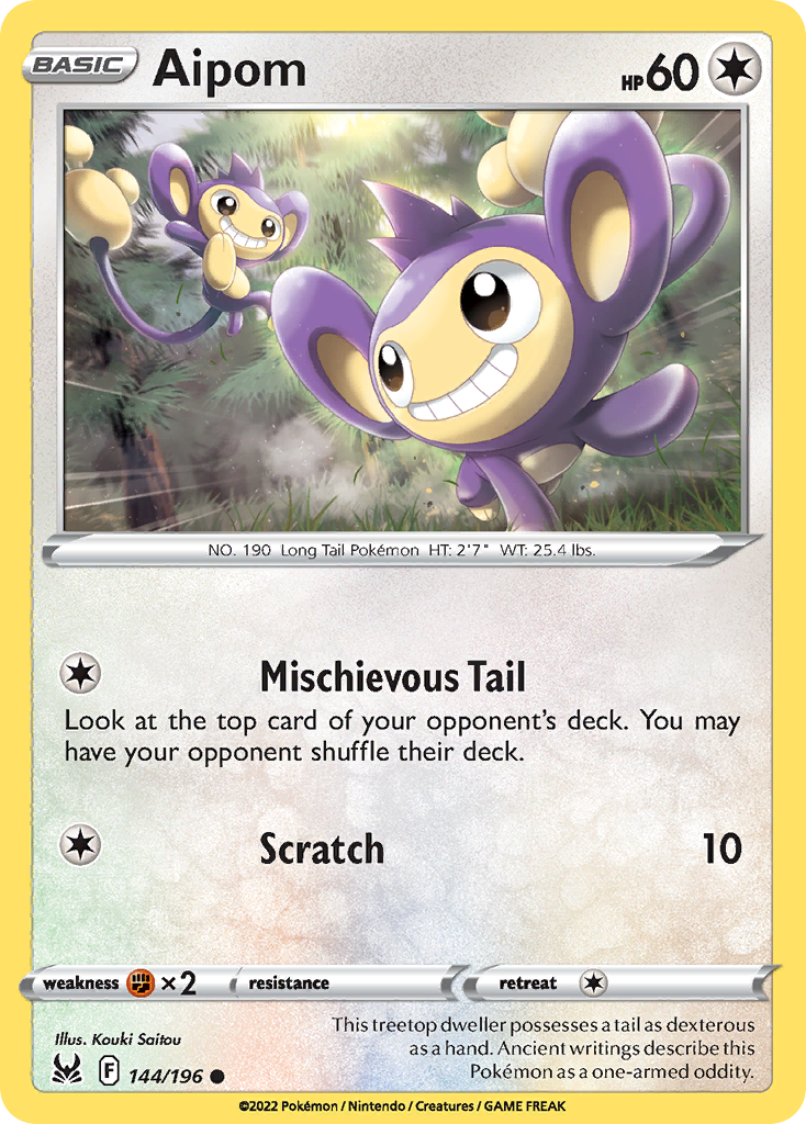 144/196 [LOR] Aipom - Common