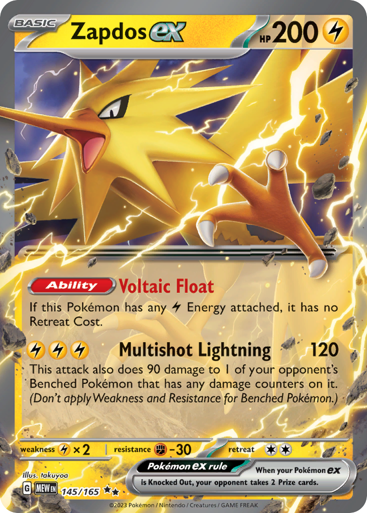 145/165 [SV3PT5] Zapdos ex - Double Rare