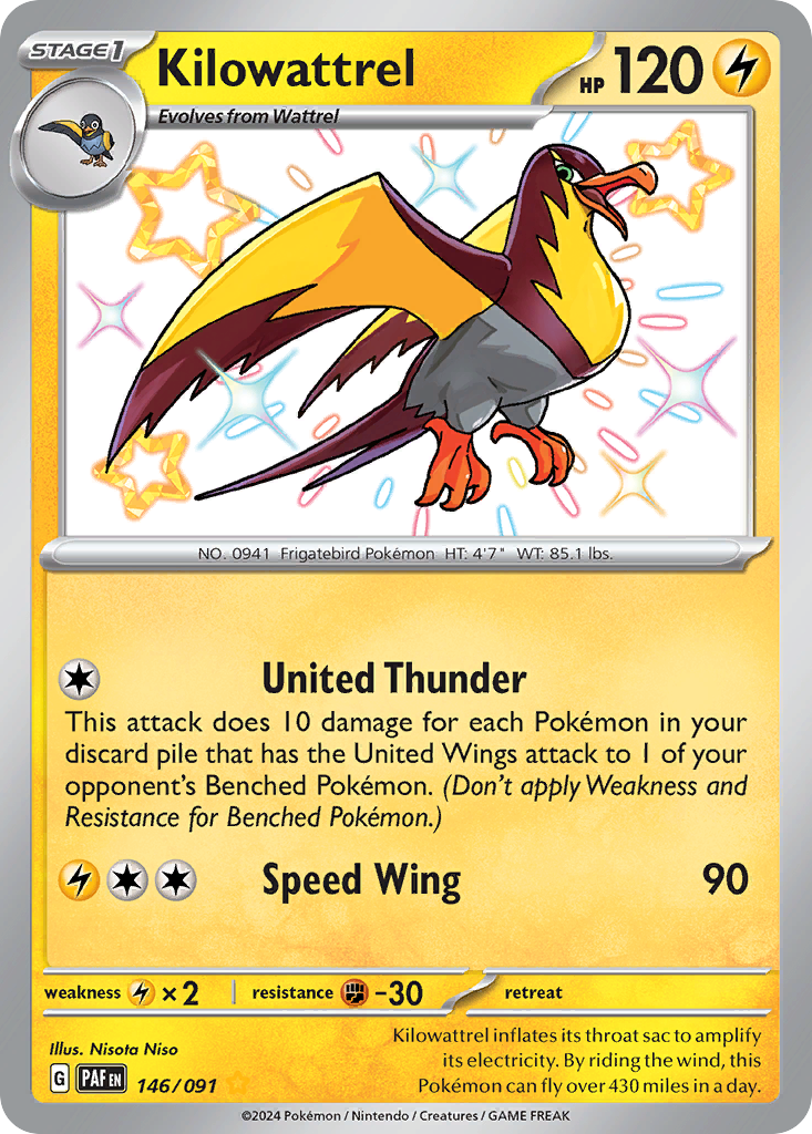 146/91 [SV4PT5] Kilowattrel - Shiny Rare